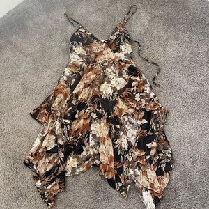Brown Floral Dress